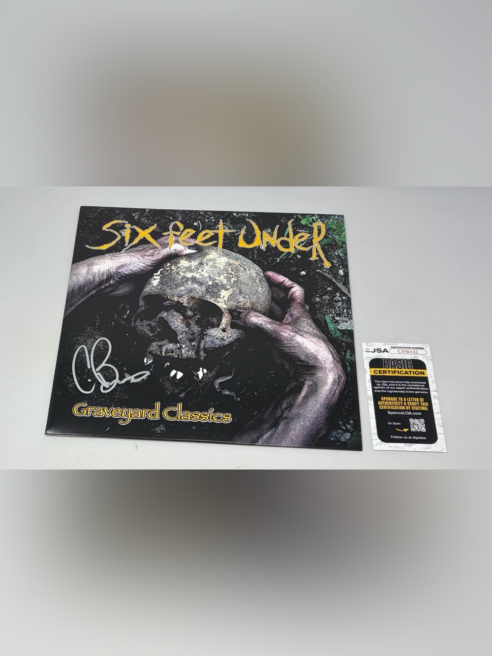 Chris Barnes signed Six Feet Under Graveyard Classics Album JSA COA
